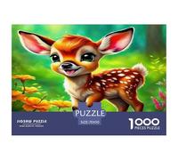 Deer Puzzle 1000 Pièces - pour Adultes, Faune Sauvage Puzzles Défi Jeux ÉduChatifs, Cadeau Pratique Et Décoration 70x50cm/1000pcs