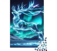 Deer Set De 1000 Pièces Papier Recyclé Orée du Renard Puzzle Adulte Amateurs Puzzle Adultes Casse-tête Engageant Heures Divertissement Loisirs Maison 52x38cm/1000pcs