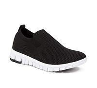 Deer Stags NoSoX Boy's Eddy Jr Memory Foam Dress Comfort Casual Black Textile Sneaker Slip On Loafer 5 M US