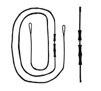 DEERACE Ensemble de protège-doigts traditionnels pour cordes d'arc et cordes d'arc, corde d'arc en Dacron avec protège-doigts (AMO 137,2 cm (longueur réelle 127 cm), 14 brins (recommandé pour jusqu'à 22,7 kg)