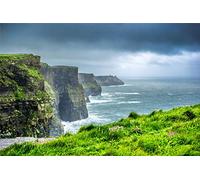 Deerbird Grand puzzle de 1000 pièces - Falaises de Moher, Irlande - Puzzles de 1000 pièces pour adultes et adolescents - Série paysage 50 x 70 cm
