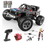 DEERC 1/10 Brushless Voiture Télécommandée Adultes, 55 KMH Rapide Camion Radiocommandée, 4WD Monster Truck Voiture Télécommandée Tout Terrain, Véhicule Tout-Terrain Radiocommandé pour Garçons