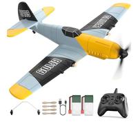 DEERC Avion Télécommandé 3 canaux BF-109 Jouets de Chasse télécommandés, 2.4GHz 6-Axis Gyro Stabilizer, Planeur RTF, RC Avion avec 2 Batteries, Facile à Piloter pour Les Enfants et Les débutants