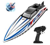 Deerc Bateau radiocommandé rapide 30 km/h, télécommande 3S servo métal LED, vitesse 2,4 GHz jouet adulte piscine été
