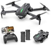 DEERC D70 Mini Drone avec 1080P HD Caméra pour Enfants et Adultes, FPV Quarcopter RC Pliable pour Garçons et Filles avec Mode sans Tête, Vol par Tape, 360° Flips, Contrôle Vocal et Gestuel, 2 Piles