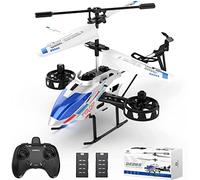 DEERC DE28S Hélicoptère télécommandé, 4.5Ch, pour Les débutants, Avion télécommandé intérieur/extérieur avec Fonction Gyro Hover et éclairage LED, portée avec Deux Batteries de vol…
