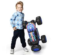 DEERC Große ferngesteuerte Autos 1:8 Off-Road-Monstertruck mit Realistischem Klang für Erwachsene und Jungen, 2,4 GHz 4 WD Rock Crawler Spielzeug für jedes Gelände, 2 Batterien für 80 Minuten Spielen