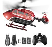 DEERC helicoptere telecommande, RC Militaire de Sauvetage avec Lumières LED, 2 Batteries Rechargeables, Maintien d’Altitude, Contrôle Stable 2.4GHz, Jouet Télécommandé Idéal pour Enfants et Adultes