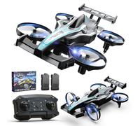 DEERC HT35 Véhicule Acrobatique Terre-Air avec Dérapage et Flips à 360° | Maintien d’Altitude, 3 Vitesses, Lumières LED, 2 Batteries, Jouet Télécommandé Facile à Piloter pour Garçons et Filles, Vert