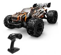 DEERC Voiture télécommandée, voitures radiocommandées lumineuses 2,4 GHz avec 2 piles rechargeables pour 40 minutes de jeu, tout-terrain, Monster Truck tout-terrain, jouet pour garçons et enfants à