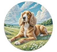Deerhound en Ecosse 1000 Pièces Puzzle Rond HaustiFrère?ND Adultes Et Enfants Célébrités Unique Activité Familiale 1000pcs (67.5x67.5cm)