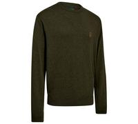 Deerhunter - Harrington Knit with O-Neck - Pull en laine mérinos - M - forest amber melange