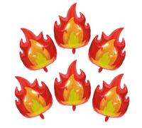 Deermon Grand ballon flamme rouge et jaune, ballons en feuille d'aluminium pour pompier pompier, fête, anniversaire, fête prénatale, feu de camp, décoration de chasse