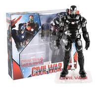 DEERO Figurine articulée Marvel Iron Man, Captain America, Ant Man, Hulk, Iron Spider, Black Vision, Panther, Scarlet, Hawkeye (War Machine)