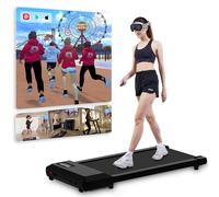 DeerRun Raceable Tapis de Marche Convient aux Appareils de Haute-Technologie, Tapis de Course Contrôle APP, Tapis Roulant avec Courses Multi-Coureurs, Walking Pad avec Cours de Formations