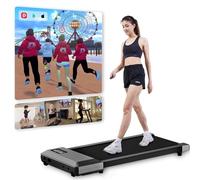 DeerRun Raceable Tapis de Marche Convient aux Appareils de Haute-Technologie, Tapis de Course Contrôle APP, Tapis Roulant avec Courses Multi-Coureurs, Walking Pad avec Cours de Formations
