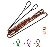 Deerseeker Lot de cordes colorées avec 2 pointes de recourbement 12/14/16 brins de 122-177,8 cm de rechange pour arc long traditionnel
