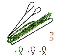 Deerseeker Lot de cordes colorées avec 2 pointes de recourbement 12/14/16 brins de 122-177,8 cm de rechange pour arc long traditionnel