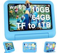 DEERTiME Tablette Enfants 7 Pouces Android 14 Tablette avec 10Go RAM+64Go ROM(TF 1To),ContrÃle Parental,WiFi 6, Bluetooth 5.0, Quad-Core, Tablette Tactile Educative -Bleu