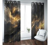 Deertweet Home Nuages d’Orage Rideaux de fenêtre Abstrait géométrique marbre Texture Rideaux pour Chambre Salon insonorisé assombrissant oeillet Rideaux 2 Panneaux H160xB132