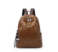 DEERWORD Femme Sac a Dos Sacs à Main Portés Bandouliere Feminin Ados Original PU Cuir 6568 1pc Ensemble Marron