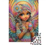 Déesse Ailée Colorée Puzzle 1000 Pièces Papier pour Adultes Style Fantaisie Jeu de Puzzle 1000 Pièces Déco Maison 52x38cm/1000pcs