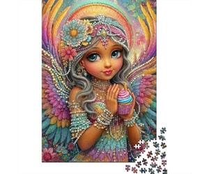 Déesse Ailée Colorée Puzzle 1000 Pièces Papier pour Adultes Style Fantaisie Jeu de Puzzle 1000 Pièces Déco Maison 52x38cm/1000pcs