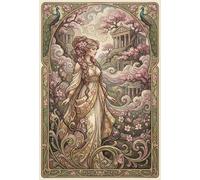 Déesse Art Nouveau Mucha Puzzle en Bois 1000 Pièces Adultes Et Enfants,Dès 14 Ans,Déco Murale,Défi,Jeu Éducatif,Premium,Bois, Anti-Stress,Détente,Casse-tête (75x50cm)