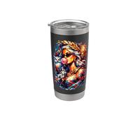 Déesse Athena Bubblegum Mythologie grecque Peinture à l'huile Gobelet isotherme en acier inoxydable double paroi