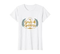 Déesse de 4e année : succès élémentaire de la Couronne Royale T-Shirt, Femme, Blanc, L