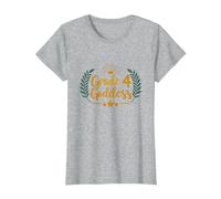 Déesse de 4e année : succès élémentaire de la Couronne Royale T-Shirt, Femme, Gris Chiné, L