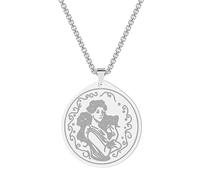 Déesse de la fertilité collier pour femmes hommes en acier inoxydable fille de Déméter et Zeus pendentif païen bijoux cadeau