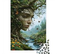 Déesse de la forêt Art 1000 Pièce Stock De Cartes Premium Jeu De Puzzle pour Adultes Défi du Jeu Éducatif Joyeux Cadeau Pack De Valeur 38x26cm/1000pcs