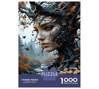 Déesse de la forêt automnale 1000 Pièces Coffret Puzzle Puzzle Premium Carton Solide - DIY Familial Trop Amusant, Belle Déco, Cadeau D’Anniversaire pour Adultes Et Enfants 38x26cm/1000pcs