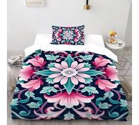 Déesse de la LibertéParure De Lit Lion-Tigre Housse De Couette 2 Pièces Décor De Chambre Microfibre Adulte avec Fermeture Éclair Single（135x200cm）