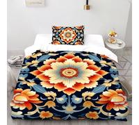 Déesse de la LibertéParure De Lit Lion-Tigre Housse De Couette 2 Pièces Parure Microfibre pour Garçons, Adolescents 2 Taie d'oreiller Single（135x200cm）