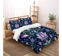 Déesse de la LibertéParure De Lit Lion-Tigre Housse De Couette 3 Pièces Parure en Microfibre pour Enfants avec 1 Taie d'oreiller Super King（260x220cm）