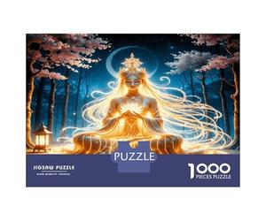 Déesse de la Lune 1000 Pièces Coffret Puzzle Sérénité sacrée Zen Puzzle Classique Carton Recy fi Éducatif, Jeu À La Maison, Super Idée Cadeau pour Les Fans 70x50cm/1000pcs