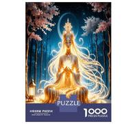 Déesse de la Lune 1000 Pièces Coffret Puzzle Sérénité sacrée Zen Puzzle Classique Carton Solide - Ultra Dur pour Couples, Top Noté, Activité Parfaite À La Maison 70x50cm/1000pcs