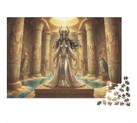 Déesse de l'Égypte Ancienne Puzzle en Bois 500 Pièces Adultes Et Enfants,Anti-Stress,Premium,Bois,Défi,Jeu Éducatif,Déco Murale, Dès 14 Ans,Détente,Casse-tête (52x38cm)