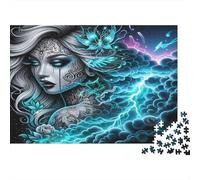 Déesse du cyberespace Puzzle 1000 Pièces Papier recyclé pour Adultes Puzzle pour Adultes Impossible Difficile Stimulant Excellente idée Cadeau pour décompression à la Maison 38x26cm/1000pcs