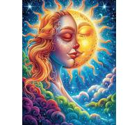 Déesse du Soleil aux Cheveux flottants 1000 Pièces Puzzle Adulte en Carton Haute Densité Animaux et Plantes Facile pour Débutant Décoration Murale Passe-Temps Cadeau Anniversaire Petit Prix 1000 PCS