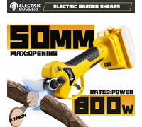 Déesse électrique sans brosse 50mm cisaille électrique sans fil arbre fruitier bonsaï ciseaux électriques pour Dewalt 20V batterie broche only tool