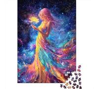 Déesse Fantastique Puzzle 1000 Pièces Papier pour Adultes Galaxie Colorée Jeu de Puzzle 1000 Pièces Détente Décoration Cadeau 52x38cm/1000pcs