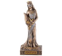 Déesse grecque Fortuna avec corne d'abondance, en pierre artificielle, peinte à la main par l'artiste par Veronese