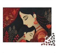 Déesse Indienne |Amour Maternel| Puzzles Amusants en Famille 52x38cm/1000pcs Adultes