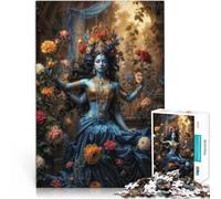 Déesse Kali dans Le Jardin Magique Puzzle 1000 pièces pour Adultes Jeux de détente est idéal comme Cadeau pour Toute la Famille 38x26cm