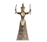 Déesse Minoenne Serpent 16ème Siècle Réplique Statue De Prêtresse Guérisseur Crétoise 30 cm