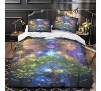 Déesse psychédélique Housses De Couettes 3D Imprimé Reines Housse De Couette Pour Adultes Et Enfants Parure De Lit E Avec Fermeture À Glissière Microfibr Avec Taies 3 Pièces Super King（260x220cm）