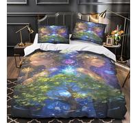 Déesse psychédélique Pour Adultes Et Enfants Housses De Couettes Housse De Couette 3D Imprimé Reines E Avec Fermeture À Glissière Avec Taies Parure De Lit Microfibr 3 Pièces Single（140x200cm）